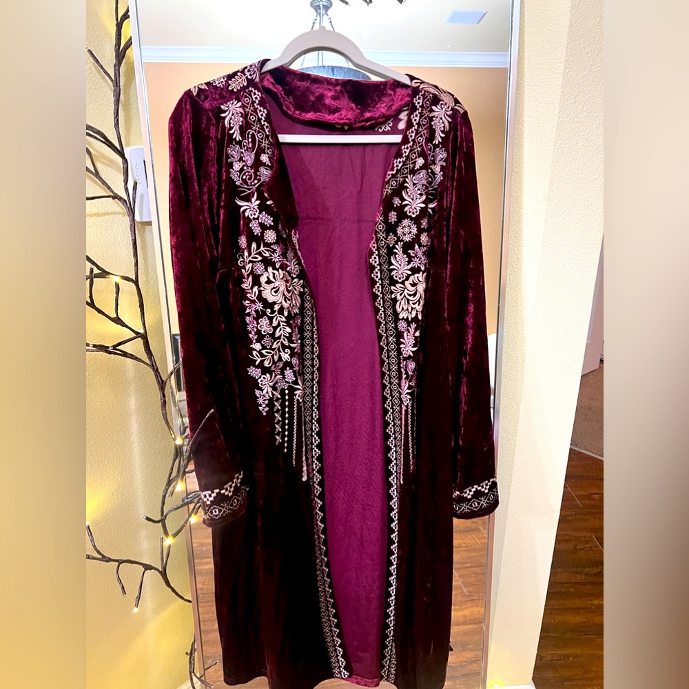 Long warm cardigan